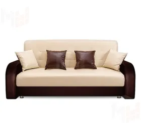 Диван книжка Престиж 120 (кожзам бежево-коричневый)