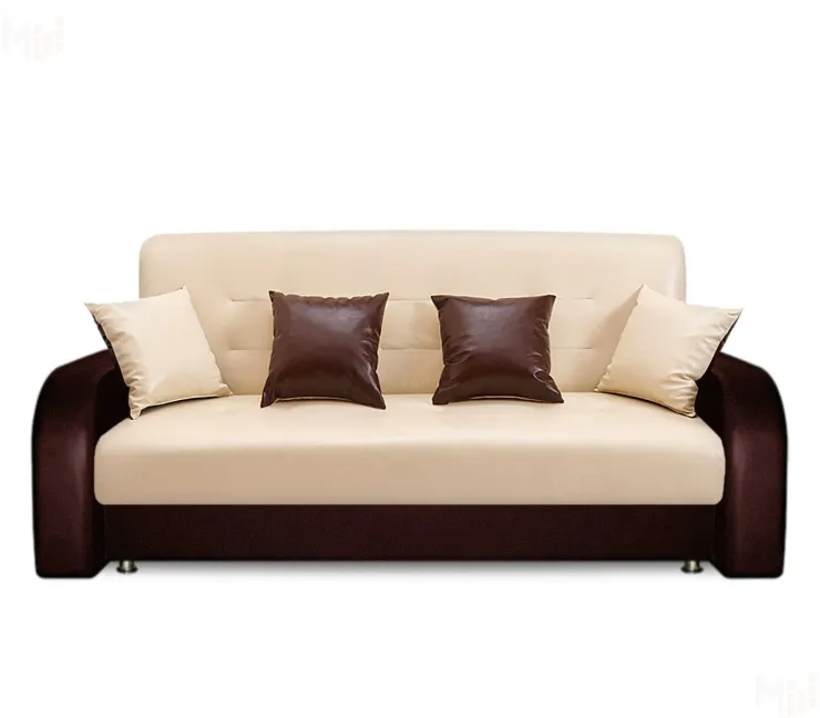 Диван книжка Престиж 120 (кожзам бежево-коричневый)