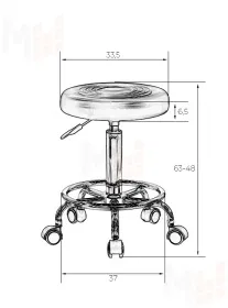 Табурет мастера DOBRIN BILLY (белый)
