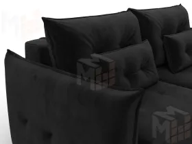 Диван прямой Лига-100 НПБ ( SEVEN 35 черный )