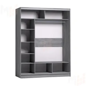 Шкаф-купе Strike 1600 Зеркало Atelier светлый