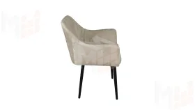 Стул Chester Т6 Черный муар Велюр V005 светло-бежевый