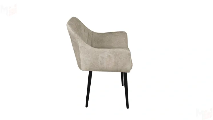 Стул Chester Т6 Черный муар Велюр V005 светло-бежевый