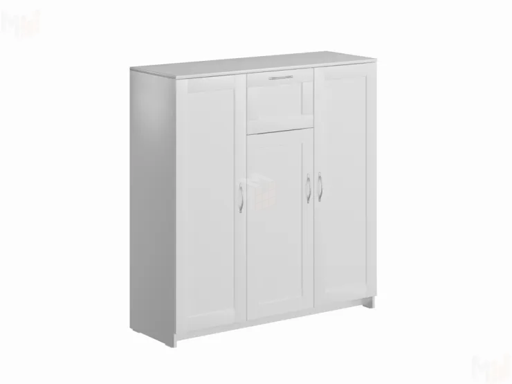 2.02.03.320.1 СИРИУС тумба 3 двери и 1 ящик 117х123 белая RU