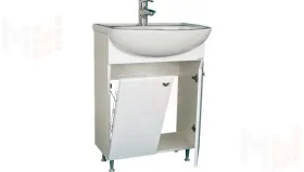 Тумба с раковиной Классик 60 см с корзиной для белья