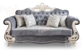 Диван Афина 3х местный крем серый