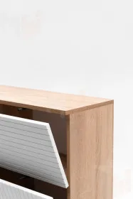 Обувница Копенгаген 6 ящиков (дуб сонома/белый матовый)