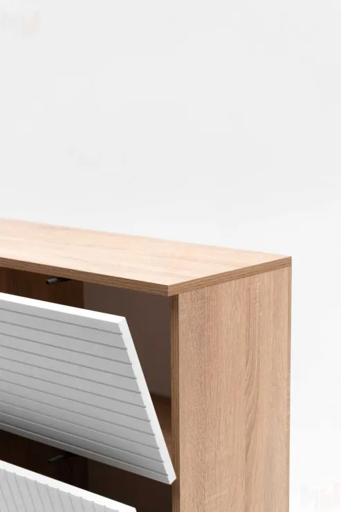 Обувница Копенгаген 6 ящиков (дуб сонома/белый матовый)