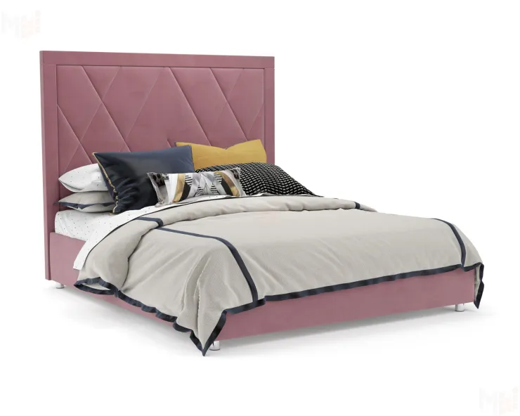 Кровать Треви 140 см (Велюр пудра НВ-178 18)