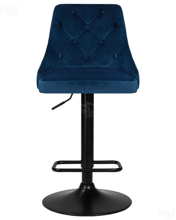 Стул барный DOBRIN JOSEPH BLACK (синий велюр (MJ9-117))