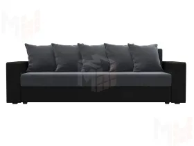 Диван прямой Дубай Лайт ( Серый\Черный )