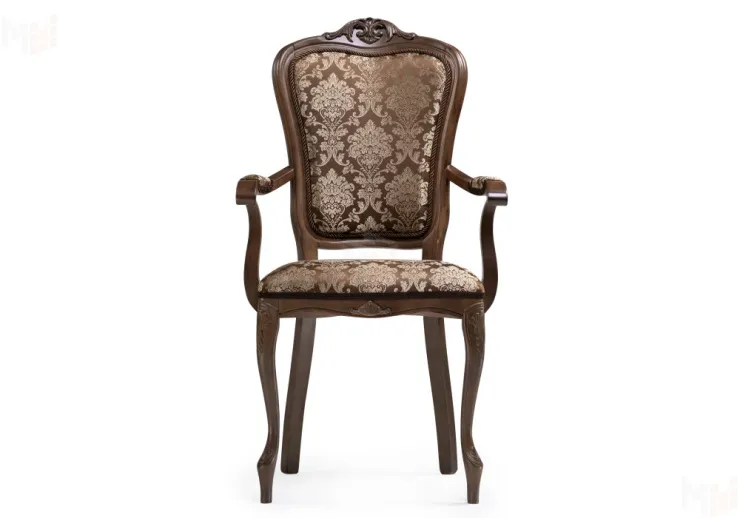 Кресло Руджеро  с мягкими подлокотниками орех/шоколад