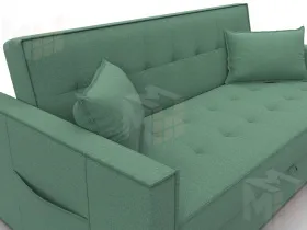 Диван прямой Лига-104 (160) ( Амур 11 зеленый )