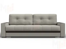 Диван прямой с декором Лига-096 НПБ ( Амур 02 Бежевый;Коричневый )