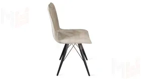 Стул Хьюго К3 Черный муар, Велюр Confetti Smoke