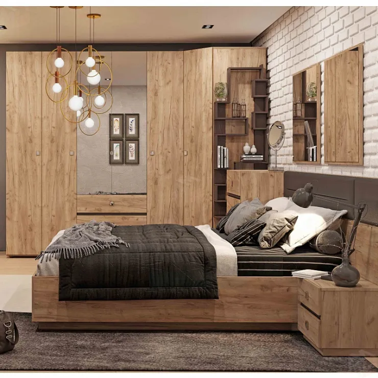 Кровать Neo 306 Люкс с подъемным механизмом (1800) Дуб табачный