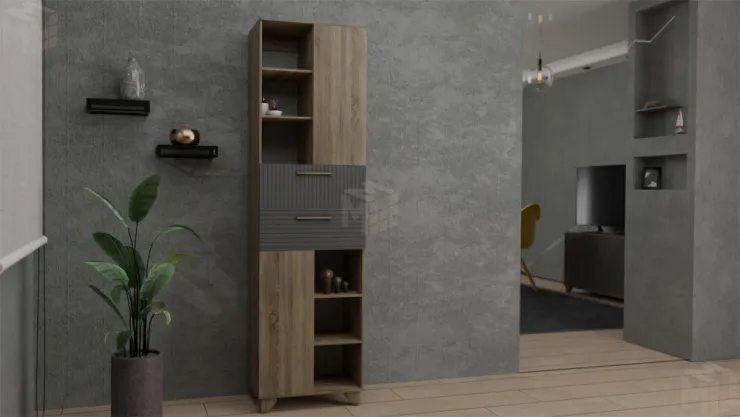 Пенал Копенгаген (дуб самдал/серый графит)