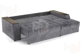 Угловой диван-кровать Лас-Вегас Серый правый 