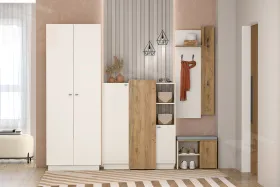 Прихожая МС Квадро Миндаль набор 2