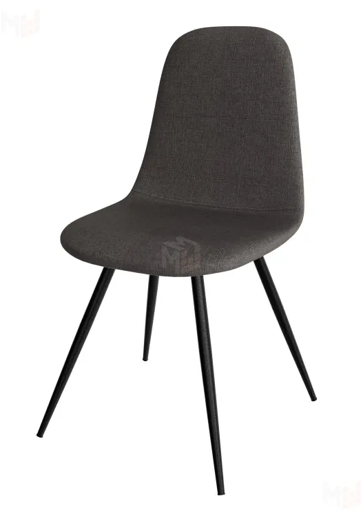 Стул Кассиопея (рогожка бурая, ноги конус черный)