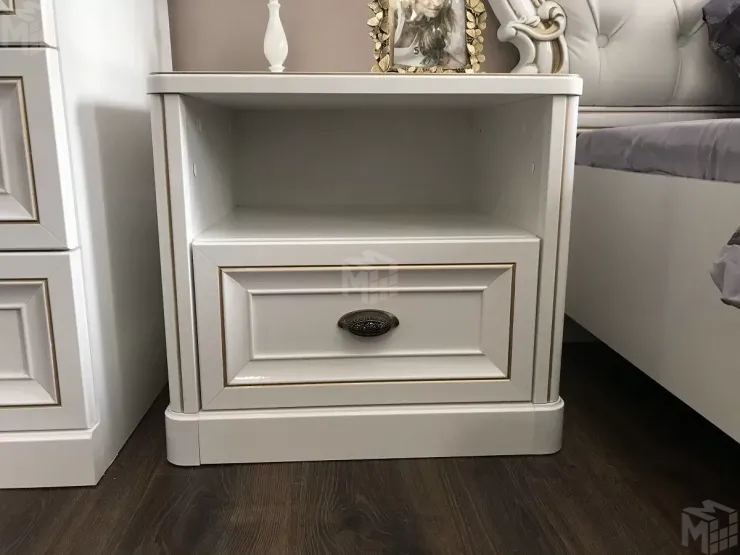 Тумба прикроватная детская Натали белый глянец