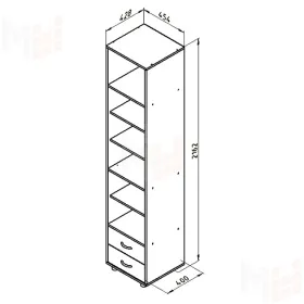 Шкаф-пенал Дельта - 12