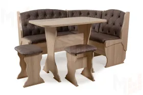 Кухонный уголок Орхидея Люкс (ясень/флок Графит)