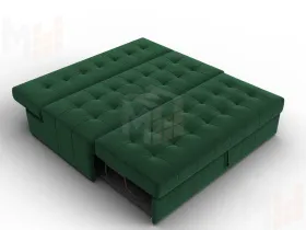 Диван прямой Лига-107 (160) ( SEVEN 626 зеленый )