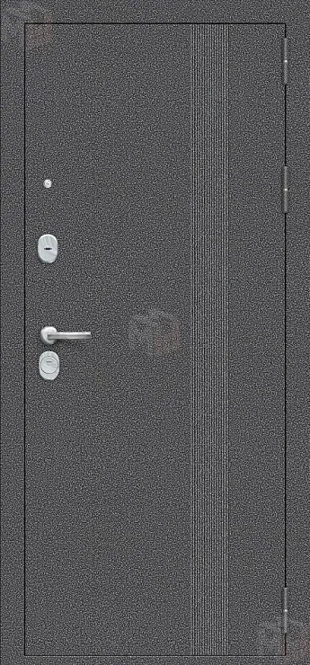 Входная металлическая дверь Тайга-9 Вертикаль Антик Серебряный/Серый