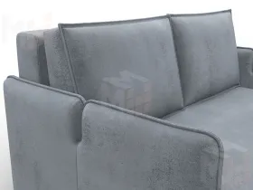 Диван прямой Лига-117 ( TOWER 10 серый )