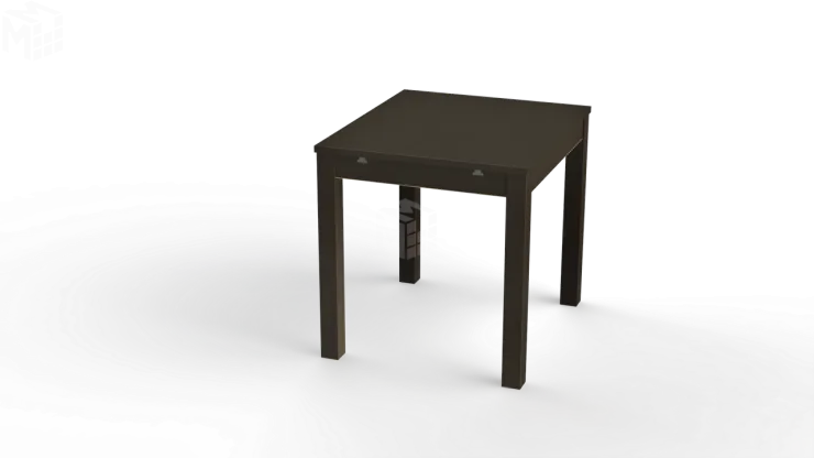 S00524 ВАРДИГ С стол обеденный 80(120)х74х70 шпон, ясень черный