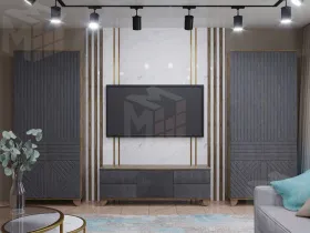 Гостиная Копенгаген дуб самдал/серый графит вариант 4