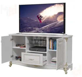 Да Винчи ТВ-тумба ГД-03 (патина белый)