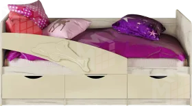 Кровать Дельфин 1,8 МДФ ваниль