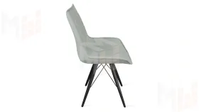 Стул Фэнди К3 Черный муар, Велюр Confetti Silver