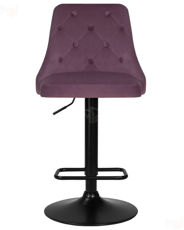 Стул барный DOBRIN JOSEPH BLACK (пудрово-сиреневый велюр (MJ9-52))