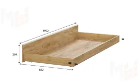 Кровать выкатная  Милан Дуб Золотой