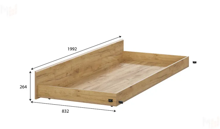 Кровать выкатная  Милан Дуб Золотой