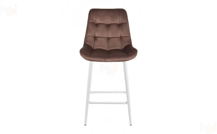 Полубарный поворотный стул Эйден Confetti coffee/белый