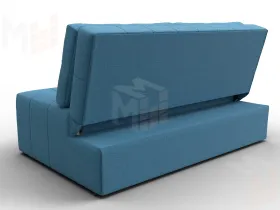 Диван прямой Лига-107 (140) ( Амур 10 голубой )