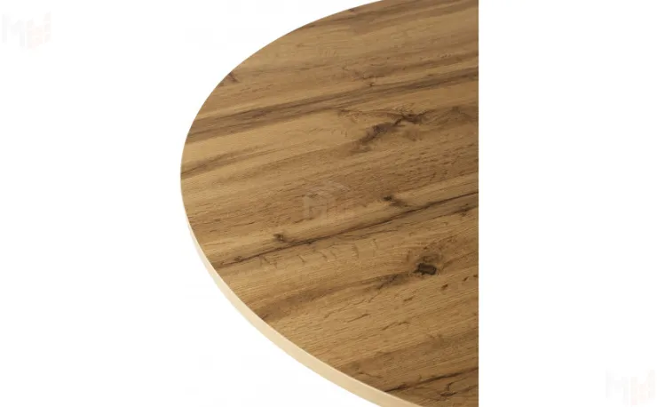 Стол Вега Лофт D90 Дуб Вотан/Черный