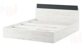 Кровать КР-1400 Беатрис с настилом Крафт белый-Антрацит