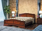 Кровать из массива Карина-6 (160*200) с основанием, орех