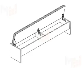 Скамья 1400 Глазго для спальни