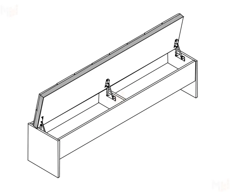 Скамья 1400 Глазго для спальни