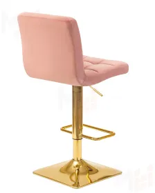 Стул барный DOBRIN GOLDIE (пудрово-розовый велюр (MJ9-32))