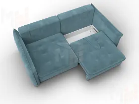 Диван прямой Лига-100 НПБ ( SEVEN 113 бирюзовый )