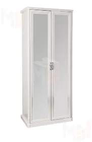 Шкаф Мишель 2-дверный с зеркалом белый матовый