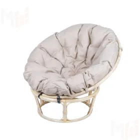 Кресло Папасан 23/01 с бежевой подушкой