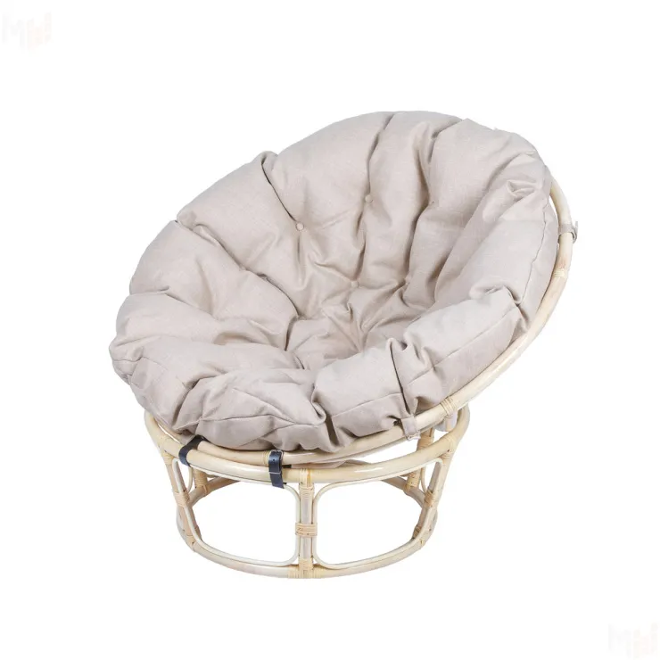Кресло Папасан 23/01 с бежевой подушкой